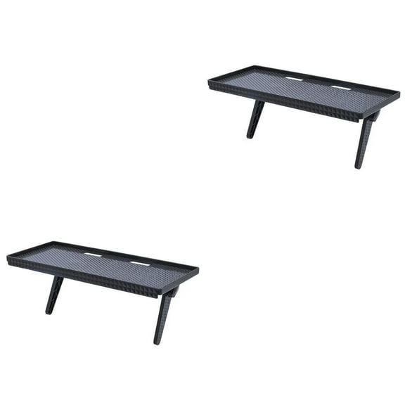 WORGEOUS 2pcs Punch-free Storage Holder Computer Screen Shelf Simple Wall Rack for Home