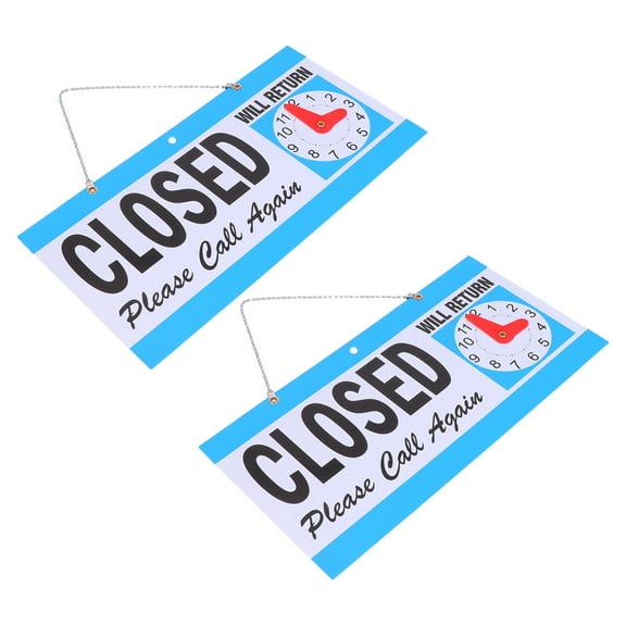 WORGEOUS 2pcs Rustic Open Sign Decorative Open Closed Sign Business Hanging Sign Open Closed Signs for Business Window Store Hotel Decoration