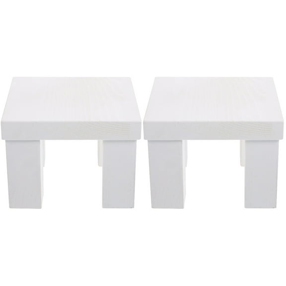 WORGEOUS 2pcs Simplicity Wooden Mini Stool Exquisite Stool Prop Photography Prop Decorative Stool