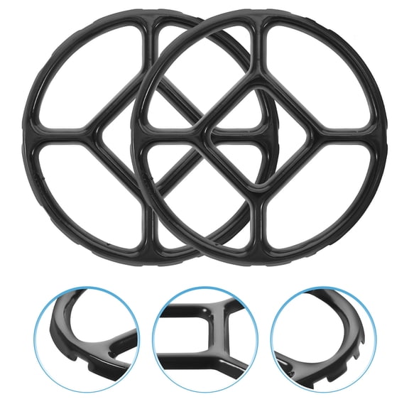 BESTYASH 2Pcs Black Enamel Gas Stove Rack Anti Slip Wok Ring Durable Stove Bracket for Home Kitchen