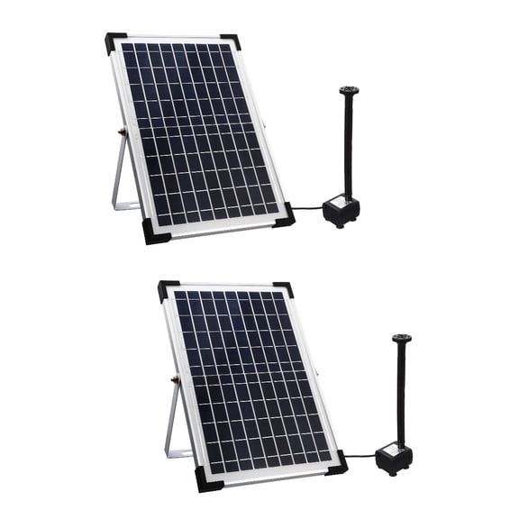 WORGEOUS 2pcs Solar Water Pump Kit solar powered fountain for DIY Pond Water Feature Garden Pool