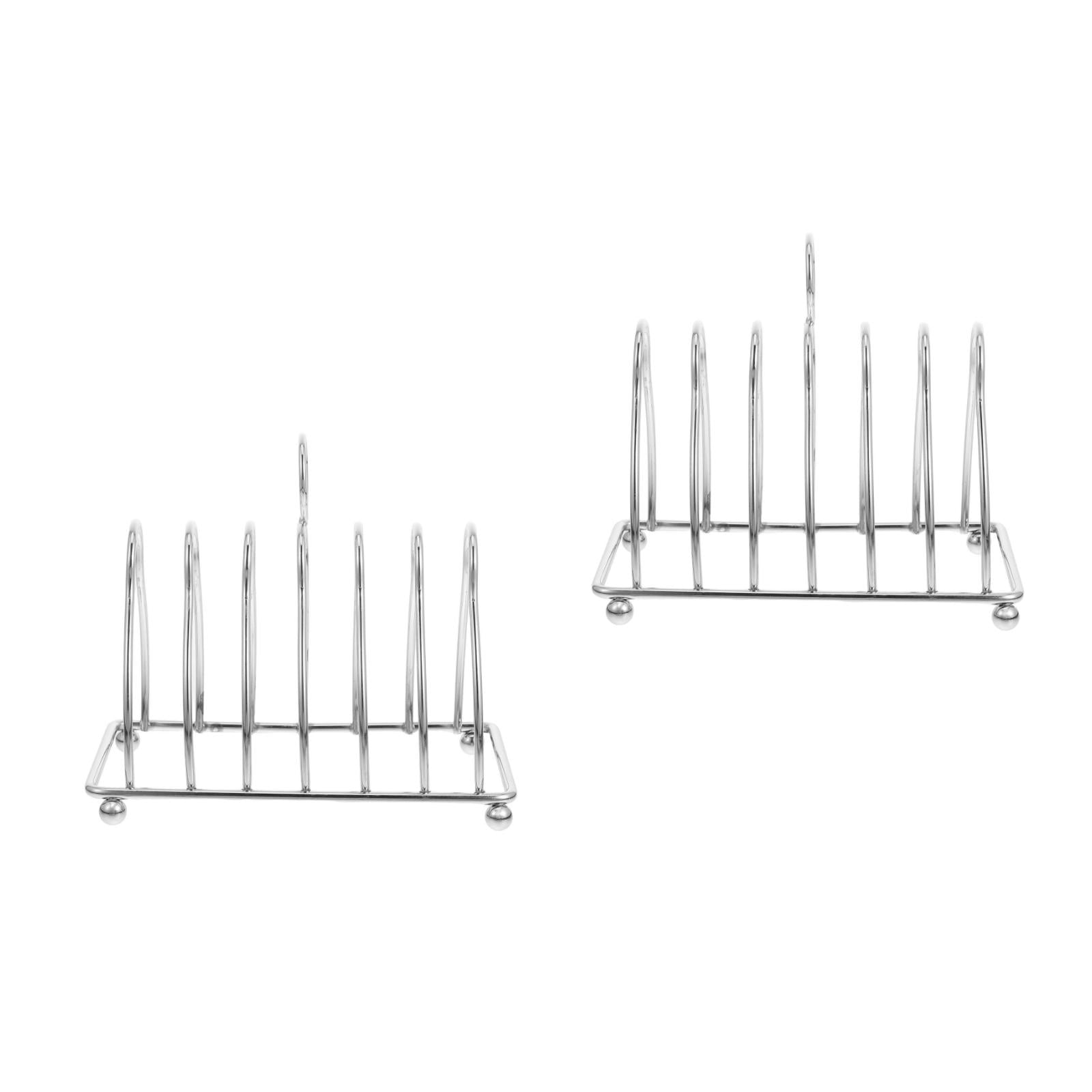 WORGEOUS 2pcs Stainless Steel 6-slices Bread Storage Rack for Bread ...