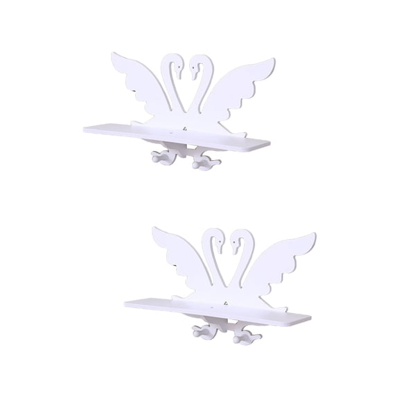 WORGEOUS 2-Pack Storage Stand Organizer Shelf for Home and Living Room, White, Multi-Purpose Sundries Storage Solution