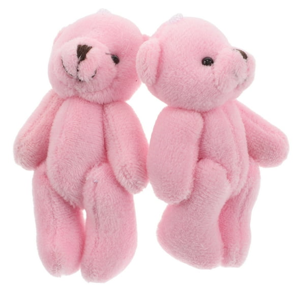 WORGEOUS 2pcs Tiny Plush Bear Dolls for Dollhouse Realistic Mini Stuffed Animals Mini Bear Toy Plush Stuffed Bear Doll for Kids Play DIY Projects and Collectible
