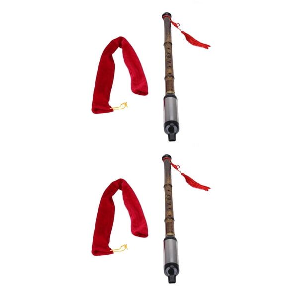 WORGEOUS 2pcs Traditional Handmade Chinese Musical Instrument Flute Dizi in