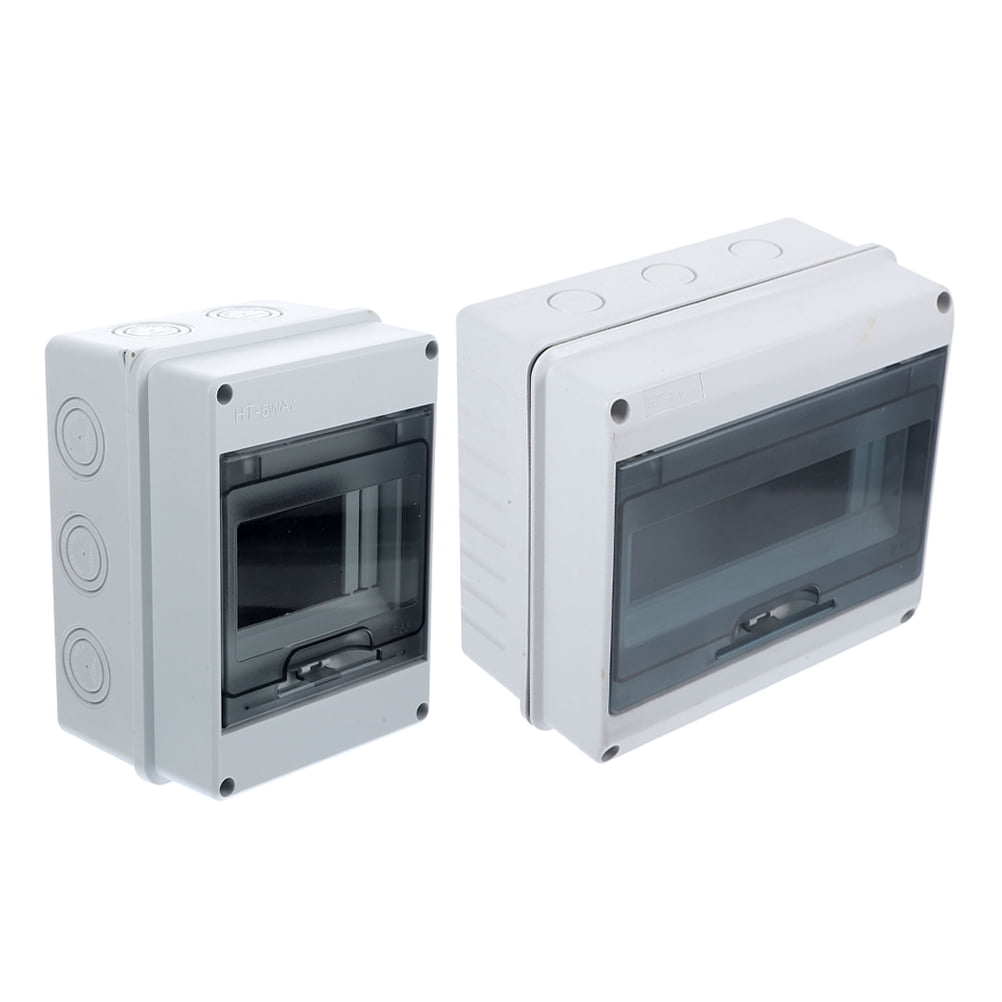 WORGEOUS 2pcs Transparent Cover Power Distribution Box 8 Way Circuit Breaker Protector Cover 5 Ways Waterproof Distribution Box For Kitchen Home