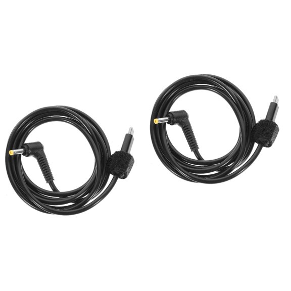 FUEENIRVA Type-C to Dc Adapter Cable 9V Power Charging for Appliance Black PVC Copper 2Pcs
