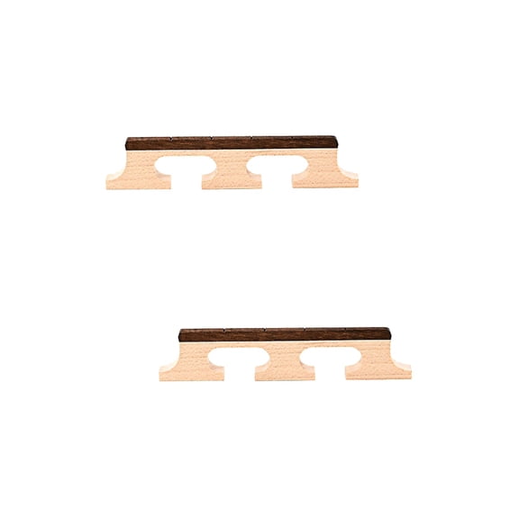 WORGEOUS 2-Pack Wooden Banjo Bridge Replacement Parts for String Instruments, Musical Accessory