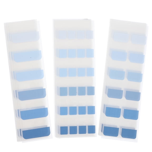 WORGEOUS  3 Bags Sticky Book Tabs File Self Adhesive Student Use Blue
