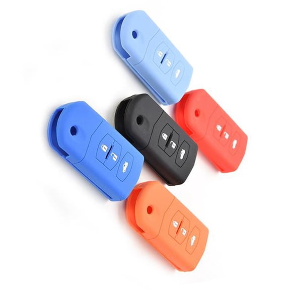 WORGEOUS 3 Buttons Key Shell Keyless Entry Remote Case Car Accessories Fit for Mazda (Red)