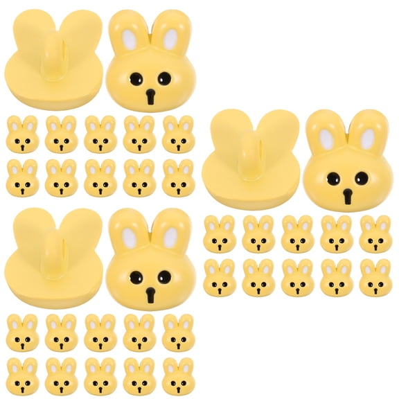 WORGEOUS 3-Piece Set Yellow Clothes Buttons Pins Sew Snaps Fasteners for Children