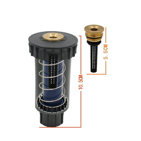 WORGEOUS 3-Pack Underground Lawn Sprinklers 5.3x10.5CM Black Irrigation System for Garden and Yard Watering