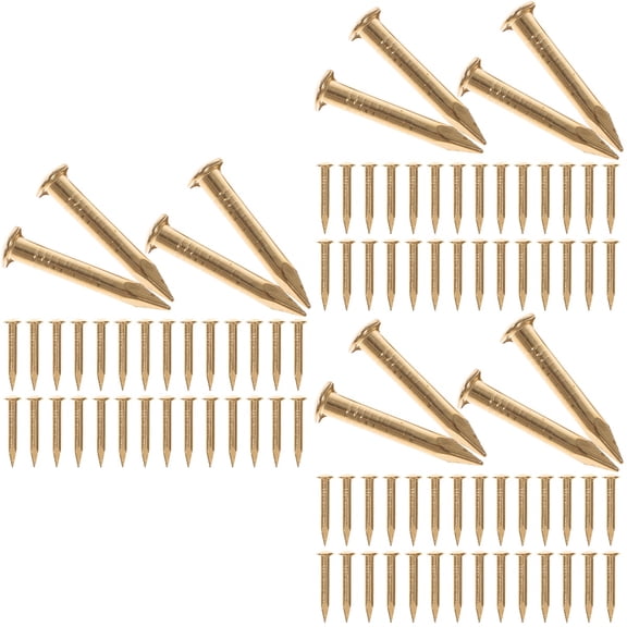 WORGEOUS 3 Packs  Woodworking Home Decor Copper Nails Small Tiny Nails for Pictures Hanging DIY (250g/pack)