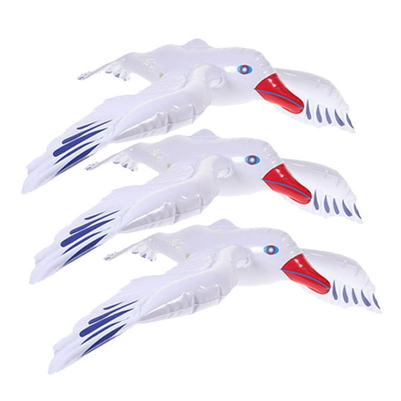 WORGEOUS  3 Pcs Balloon Seagull Inflatable Couch Pump Inflatables for Children White