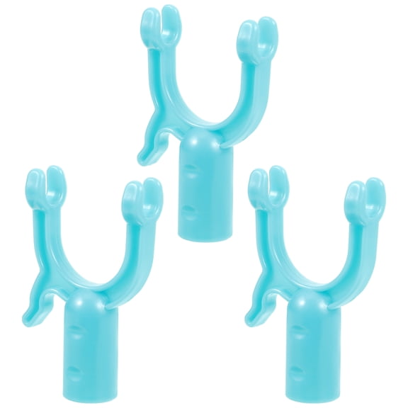 WORGEOUS 3 Pcs Clothes Hanging Tool Home Rod Connector Ceiling Reaching Pole Utensils Blue