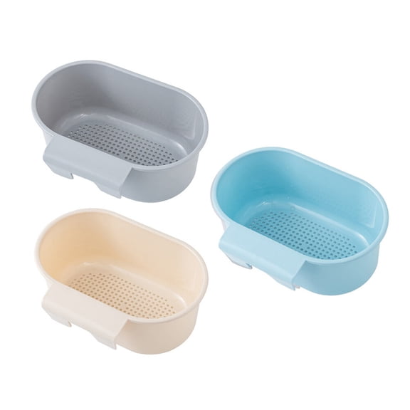 WORGEOUS 3 Pcs Drain Basket Sink Strainer Kitchen Gadgets Portable Water Trough