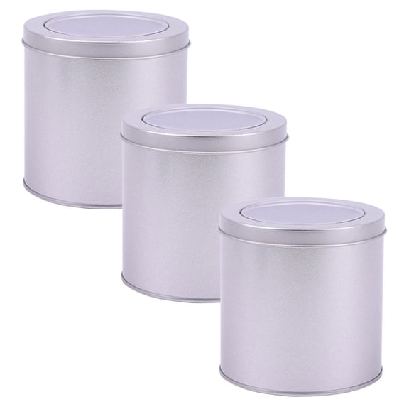 WORGEOUS Set of 3 Airtight Frosted Tinplate Grain Storage Jars for Pantry and Kitchen Organization, and Food Containers