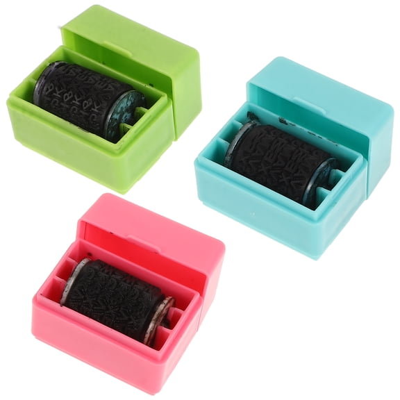 WORGEOUS 3-Piece Self-Inking Messy Code Stamp Set for Void Card Wallet Stamping