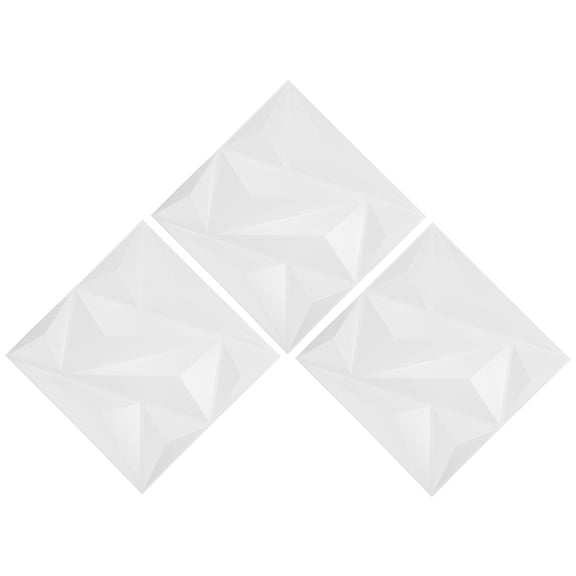 WORGEOUS 3 Pcs Plastic 3d Wall Panel Interior Decor Double Sided Tape Wallpaper