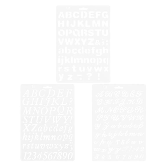 WORGEOUS 3 Pcs Tape Letter Stencils for Painting Account Template Student