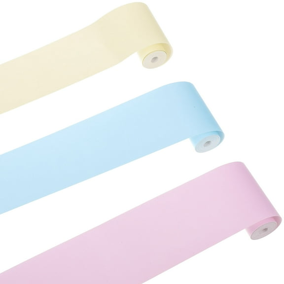 WORGEOUS  3 Rolls Thermal Paper Sticky Labels Notes Tape Tabs Student