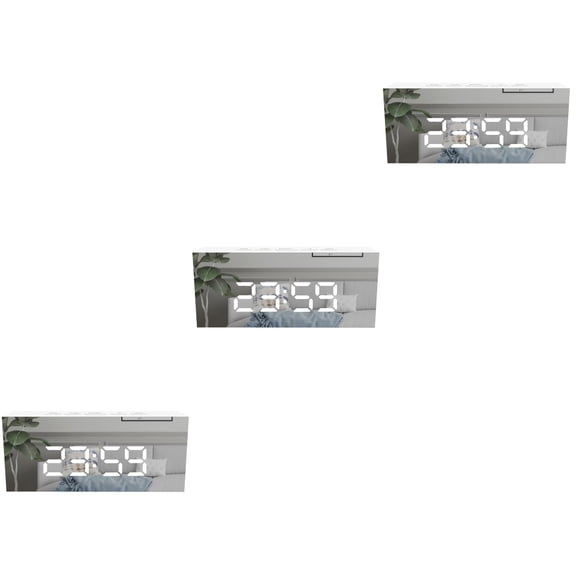 WORGEOUS 3 Sets Adjustable Brightness Digital Alarm Clock Easy to Set LED Alarm Clock