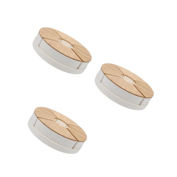 YSNOOWE White Compact Dried Fruit Serving Dish Set of 3 for Parties and Snacks Storage