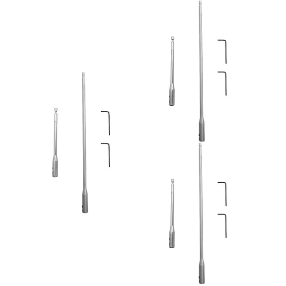 YSNOOWE Steel Drill Bit Extender Silver for Hard-to-Reach Bolts 3Sets
