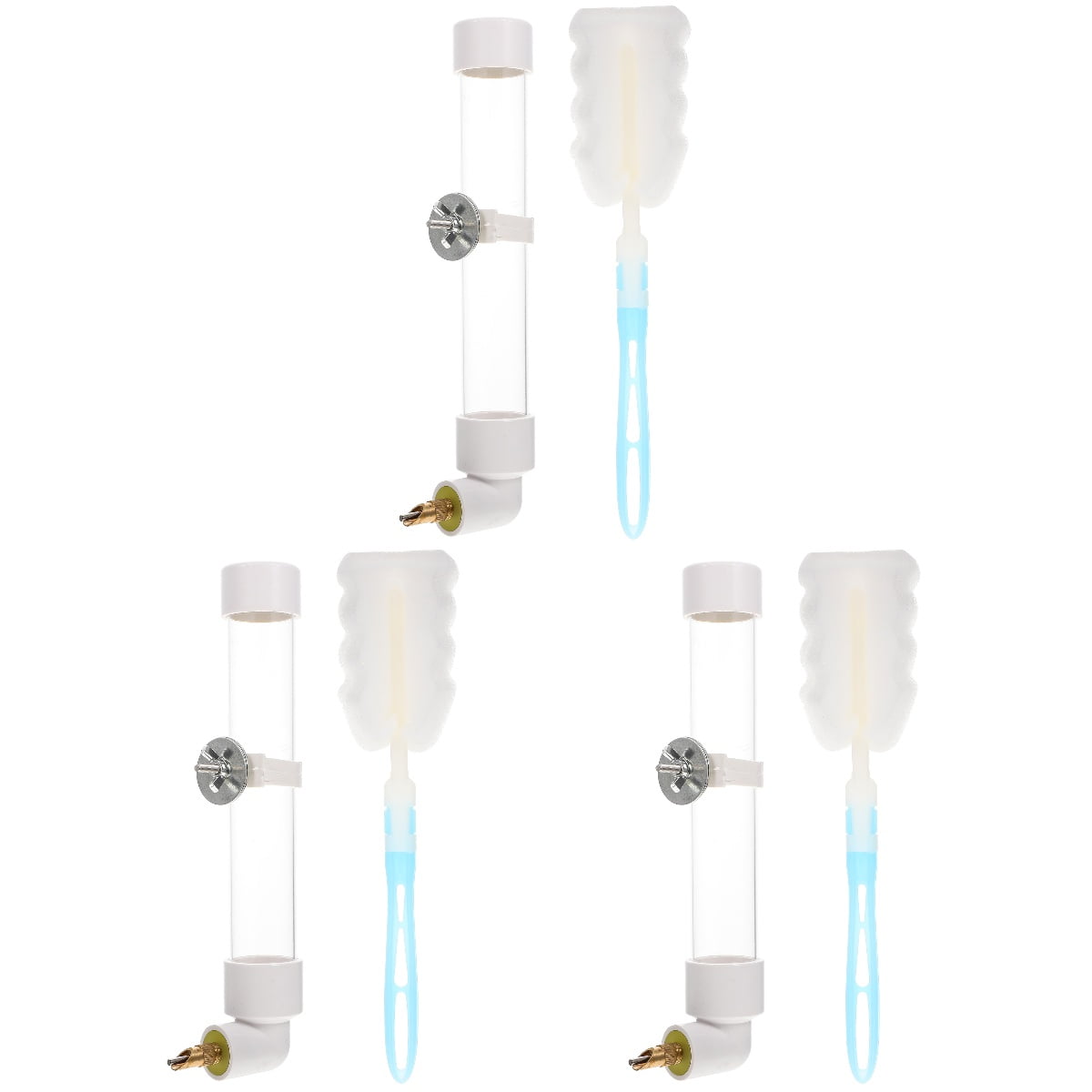 Image showcasing WORGEOUS 3 Sets of Automatic Bird Water Dispenser Bird Cage Hanging ...