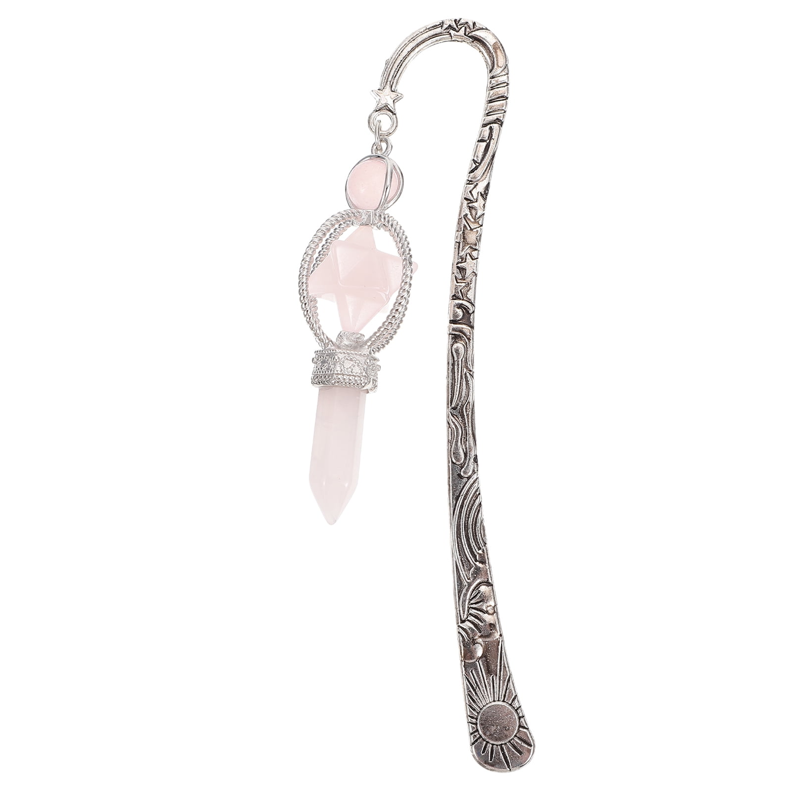 WORGEOUS 3 pcs  Creative Crystal Craft Bookmark Unique Bookmark Pendant Book Reading Tag