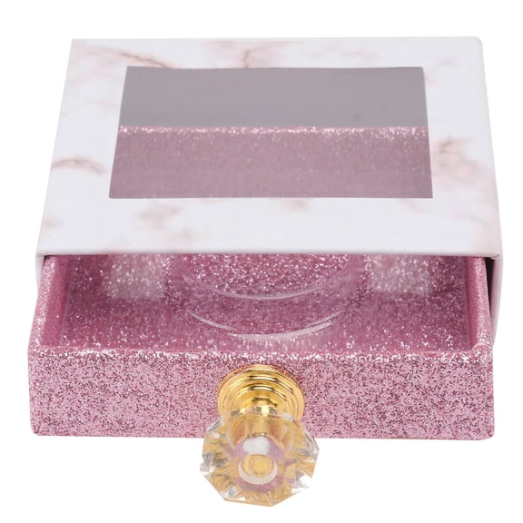 WORGEOUS 3-Piece Empty Eyelash Storage Case Set, Portable Glitter False Lash Packaging Box