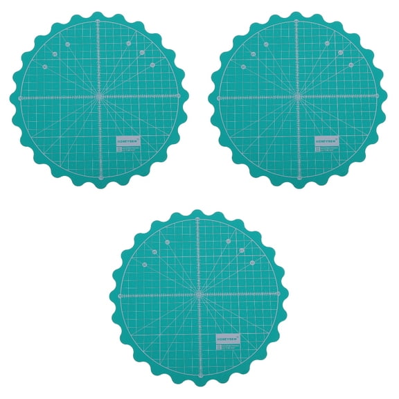 WORGEOUS 3 pcs Fabric Rotary Mat Quilt Fabric Doing Craft Sewing Projects Rotating Mat