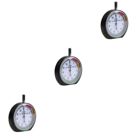 WORGEOUS 3 pcs Tread Pattern Ruler Safety Ruler Height Depth Measure Tool