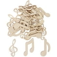 thumbnail image 1 of WORGEOUS  30 PCS Unfinished Wooden Cutouts Board Music Note Child Beige, 1 of 8