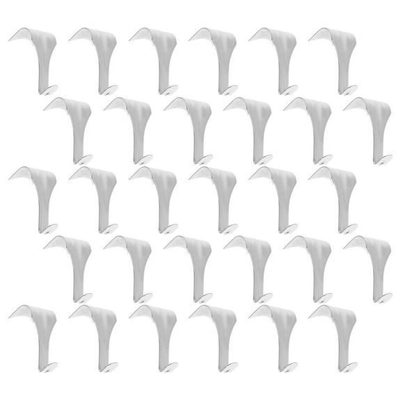 WORGEOUS 30 Pcs Picture Rail Hooks Gallery Picture Hanging Hook Art Gallery Hooks 5.5X4CM