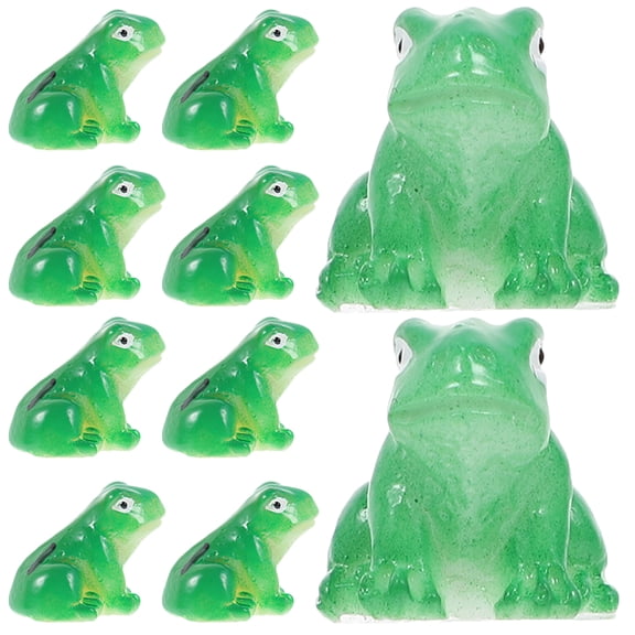WORGEOUS 30 Pcs Resin Frog Figurine Garden Animal Crawling Crab Baby Toy Sponge Micro Scene