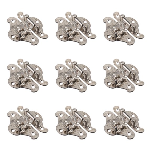 WORGEOUS 30 Pieces Retro Style Latch Jewelry Case Hasp Buckle Silver for Creative Packing Boxes