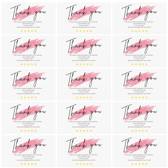 WORGEOUS 30 Pcs Store Thank You for Order Cards Gift Shopping