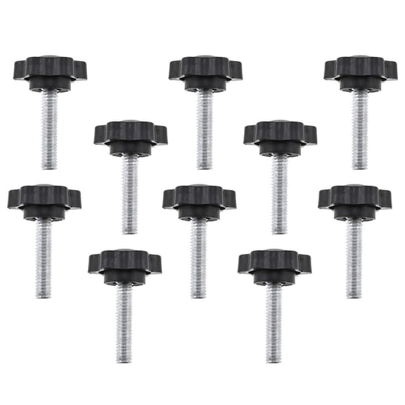 WORGEOUS 30 Pcs Thread Clamping Screw Carbon Steel Screw-on Handle Clamping Knobs