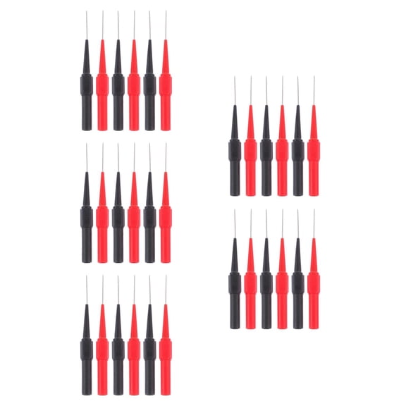 FUEENIRVA Test Probe Tips, Assorted Color, Stainless Steel, Portable and Stable, 30Pcs
