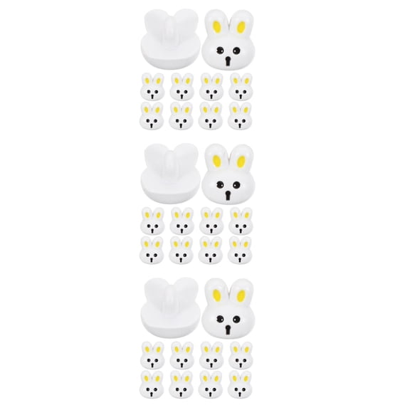 WORGEOUS 30 pcs  Rabbit Buttons Cute Bunny Buttons for Clothing DIY Craft Decorations for Sewing and Crafting Resin Buttons Clothing Buttons