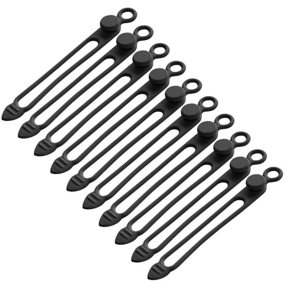 Mobutofu  Black Silicone Wire Organizers for Home Cable Management