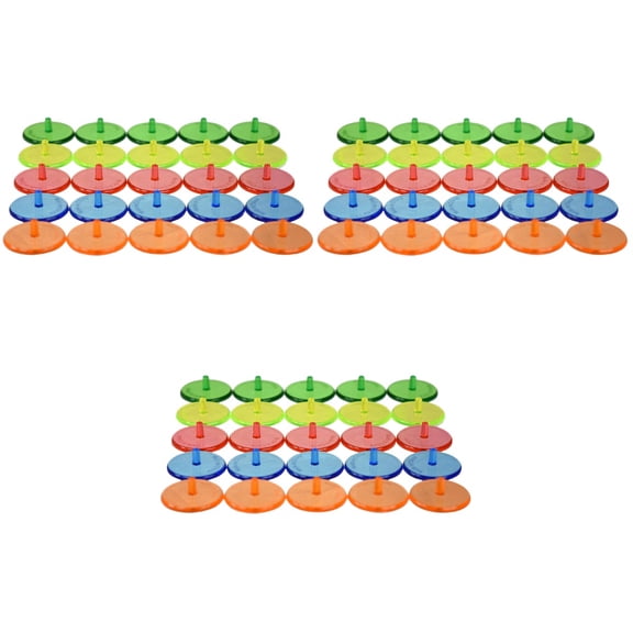 WORGEOUS 300 pcs Marker Outdoor Travel Small Fresh Plastic Mark Multicolor Transparent Positioning Balls 24MM (Random Color)