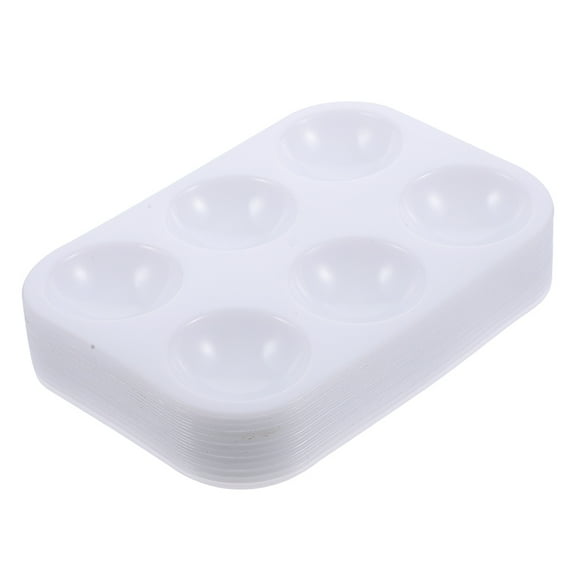 WORGEOUS 30Pcs Plastic Watercolor Palette Oil Painting Tray DIY Craft Painting Palette Flexible Color Mixing Palette