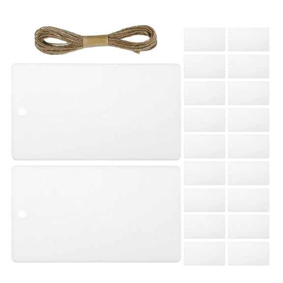 WORGEOUS 32 Pcs Tape Sign Hanging Label Storage Box 9.00X5.00X0.01CM White