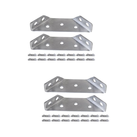 FUEENIRVA  Silver Stainless Steel Furniture Corner Braces for Holding Use, Durable and Heavy Duty