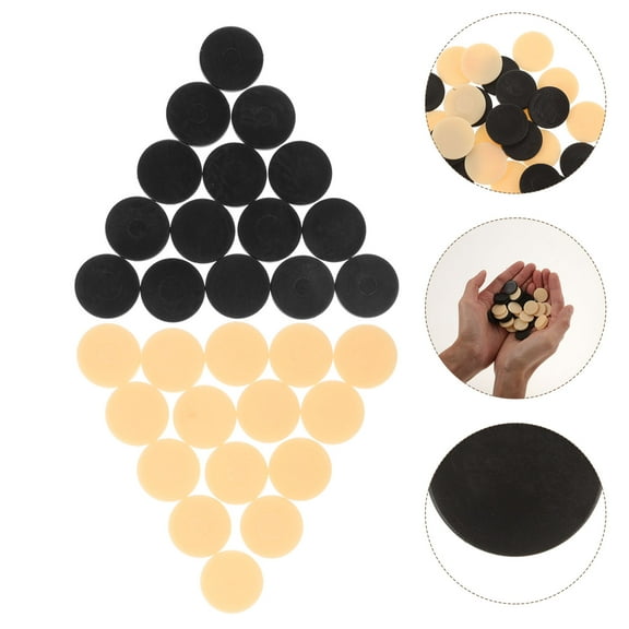 BESTYASH 32Pcs Plastic Checkers Pieces Replacement for Board Games Durable Portable Set
