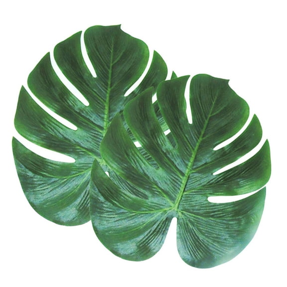 WORGEOUS 35x29cm Big Size Green Simulation Flowers Artificial Plants Fake Monstera Leaves Home Decoration