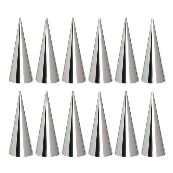 WORGEOUS 36 Pcs Waffle Cones for Ice Cream Molds Appetizer Screw Bread