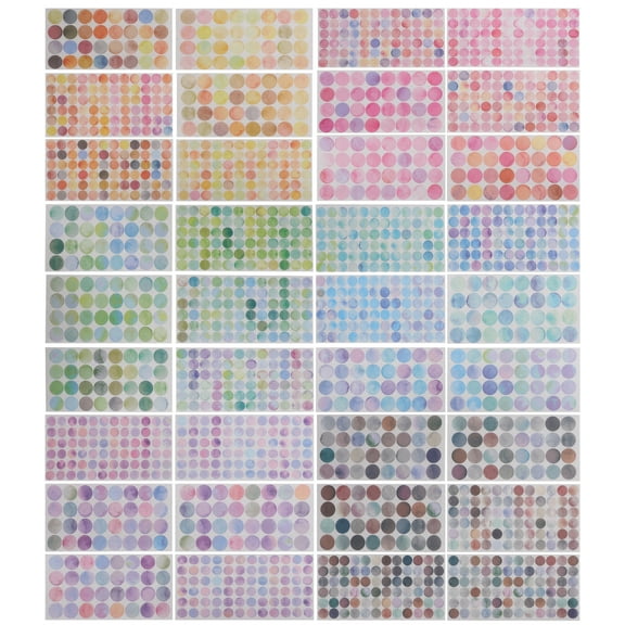 WORGEOUS 36 Sheets Cute Bookmarks Board Color Dot Stickers